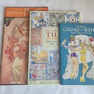 3 Lot Decorative Art Book Collection Coffee Table Quirky Colorful